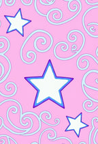 Pink Swirl Starburst Rug