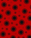 Crimson Sunburst Floral Scatter Rug