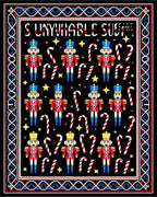 Whimsical Nutcracker Candy Cane Holiday Rug