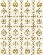 Golden Vintage Floral Medallion Rug