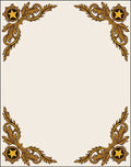 Golden Star Medallion Victorian Scroll Rug