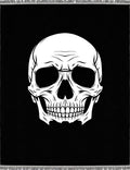 Monochromatic Skull Graphic Textile Rug