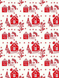 Red Village Christmas Stars Rug