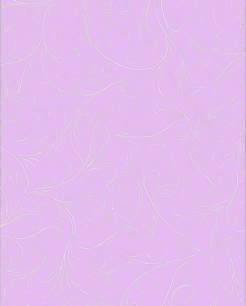 Lavender White Swirl Vine Rug