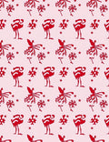 Crimson Flamingo Starburst Medallion Rug