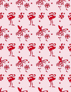 Crimson Flamingo Starburst Medallion Rug