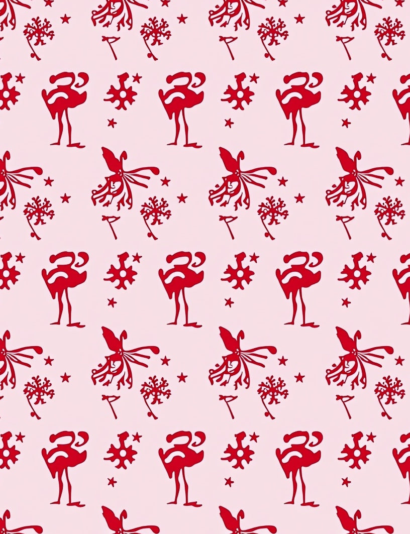 Crimson Flamingo Starburst Medallion Rug