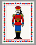 Royal Guard Nutcracker Red Blue Border Rug