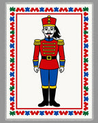 Royal Guard Nutcracker Red Blue Border Rug