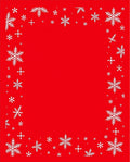 Crimson And White Snowflake Dance Rug