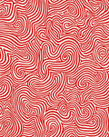 Bold Crimson Swirl Maze Rug