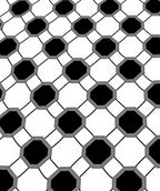 Black Gray Octagon Grid Rug