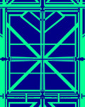 Electric Blue Geometric Starburst Rug