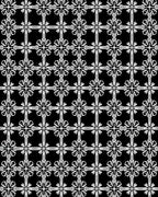 Classic White Bloom Geometric Arrangement Rug