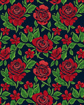 Rich Red Rose Botanical Garden Rug
