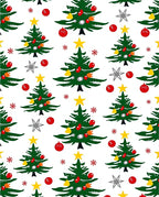 Festive Evergreen Christmas Tree Garland Rug