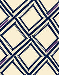 Navy Purple Diamond Stripe Rug