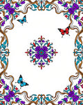 Vibrant Floral Butterfly Medallion Rug