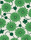 Lush Green Daisy Vine Rug