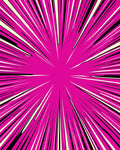 Vibrant Pink Burst Speed Lines Rug