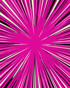 Vibrant Pink Burst Speed Lines Rug