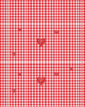 Red White Gingham Heart Scatter Rug