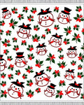Whimsical Snowman Holiday Holly Rug