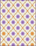 Retro Starburst Purple Orange Medallion Rug