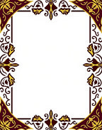 Rich Burgundy Gold Antique Scrollwork Rug
