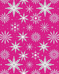 Bright Pink Snowflake Winter Art Rug