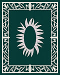 Emerald Green Ornamental Bloom Rug