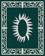 Emerald Green Ornamental Bloom Rug