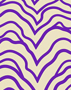 Vibrant Purple Swirls Cream Rug