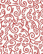 Crimson Swirl Vine Flourish Rug