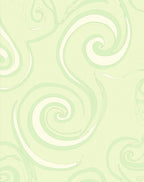 Soft Mint Swirling Lines Rug