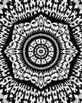 Monochromatic Intricate Geometric Mandalas Rug