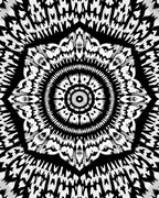 Monochromatic Intricate Geometric Mandalas Rug