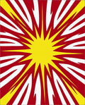 Radiant Yellow Sunburst Comic Burst Rug