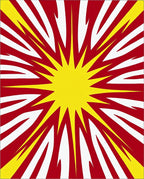 Radiant Yellow Sunburst Comic Burst Rug