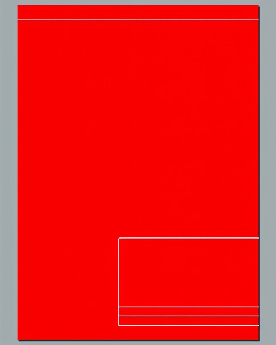 Bold Red Geometric Abstract Rug