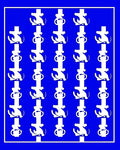 Bold Blue White Anchor Nautical Repeats Rug