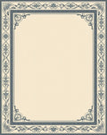 Navy Blue Floral Border Rug