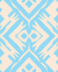 Light Blue Ivory Geometric Diamond Rug
