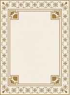 Gold Floral Bordered Cream Rug