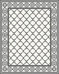 Geometric Lattice Border Rug