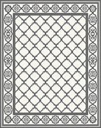Geometric Lattice Border Rug