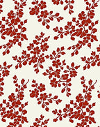 Crimson Branches and Blossoms Rug