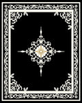 Ivory Geometric Floral Centerpiece Rug