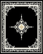Ivory Geometric Floral Centerpiece Rug