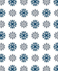 Navy Gray Snowflake Arrangement Rug